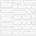 25 Count Clear Plastic Drawer Organizers Set, 4-Size Storage Bins J508