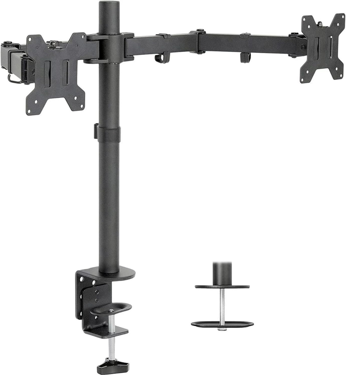 32-inch Curved 4K UHD IPS LCD Monitor, 2-Pack Bundle with Desk Mount Dual Monitor Stand W7654