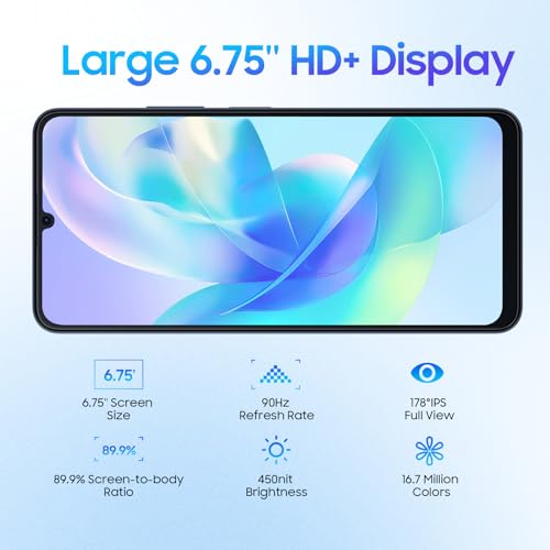 16GB+128GB+SD 2TB 50MP Camera 6000mAh Battery 6.75" HD+ 90Hz 4G Dual SIM Smartphone J69316