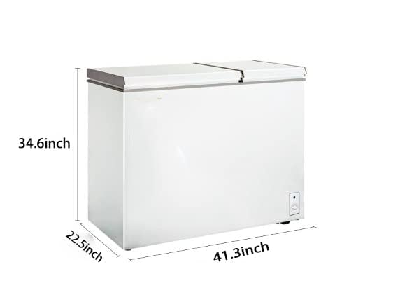White 7.7 Cu.ft Double Door Chest Freezer with Removable Baskets E134