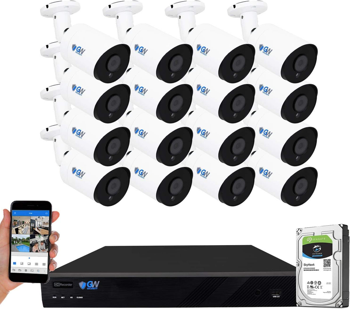 16 Channel 4K NVR 6MP PoE Security Camera System with 16 IP Cameras G3361