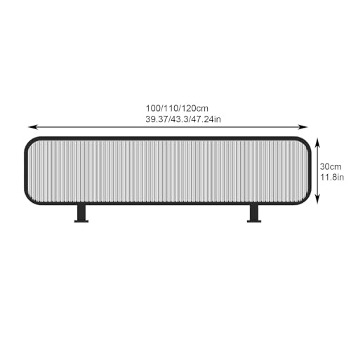 Striped Matte Glass Privacy Screen W468