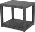 Grey Outdoor Wicker Accent Table M342534