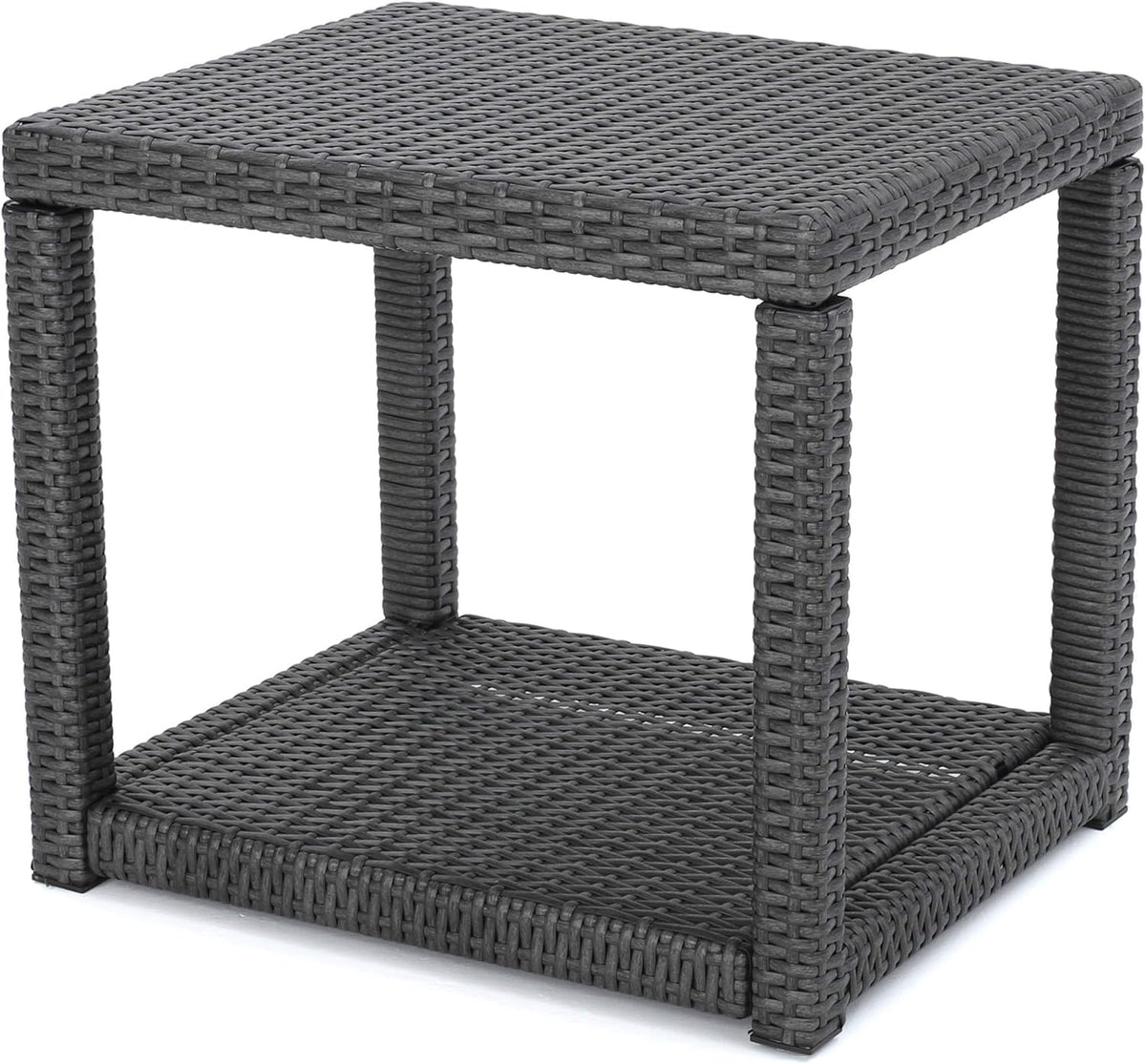 Grey Outdoor Wicker Accent Table M342534