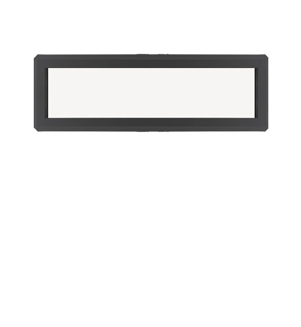 Black Vinyl Transom Window 36" x 12" Low-E Tempered Glass Argon Gas Window Z114