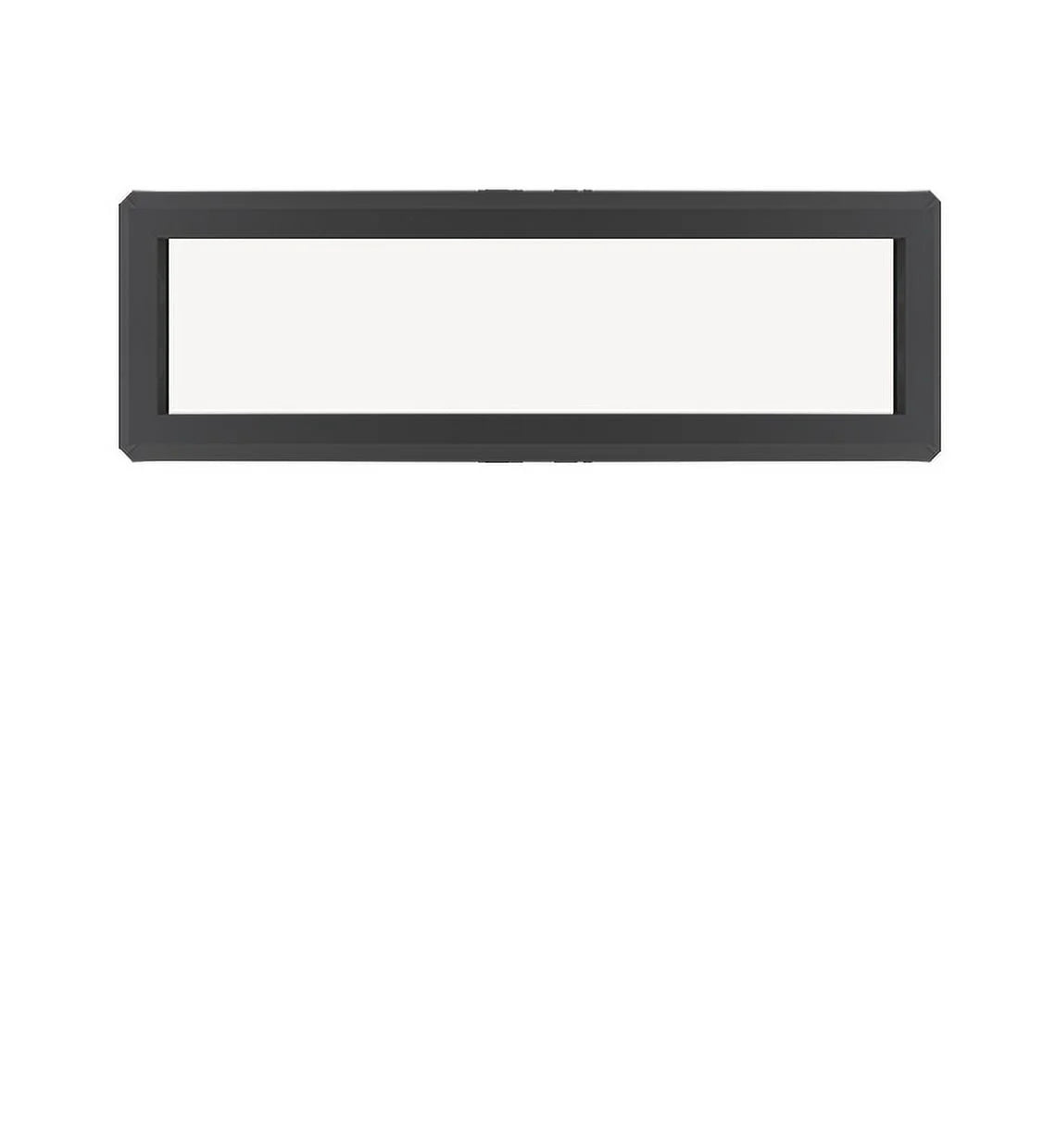 Black Vinyl Transom Window 36" x 12" Low-E Tempered Glass Argon Gas Window Z114