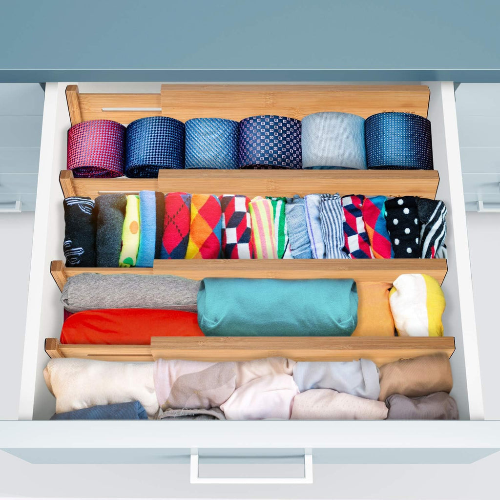 Adjustable Bamboo Drawer Divider 4 Pack A958312