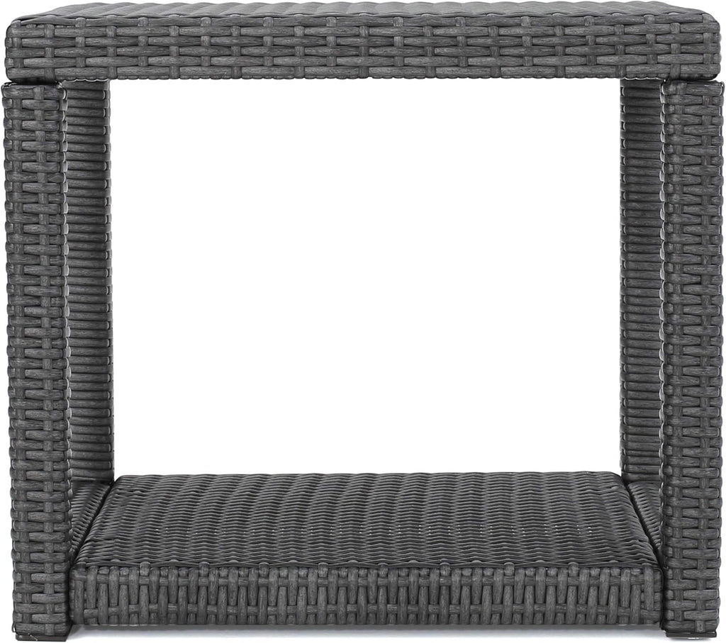 Grey Outdoor Wicker Accent Table M342534