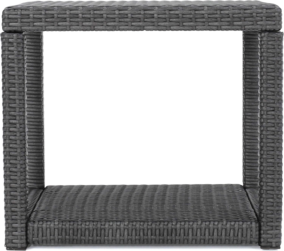 Grey Outdoor Wicker Accent Table M342534