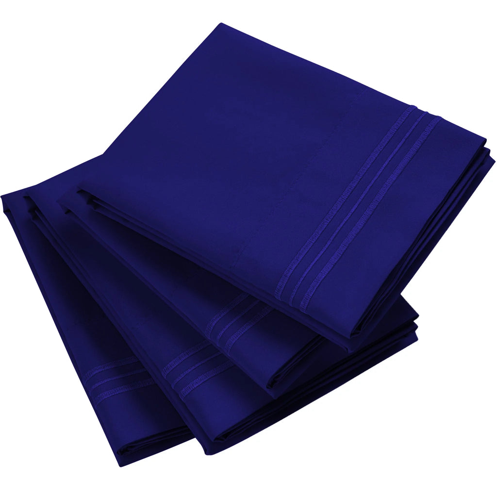 Standard Size Set of 4 Pillow Cases, Royal Blue I785129