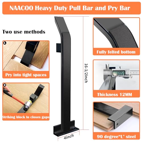 4 in 1 Floor Installation Kit with Tapping Block, Pull Bar, 40pc Spacers, Rubber Mallet M52058