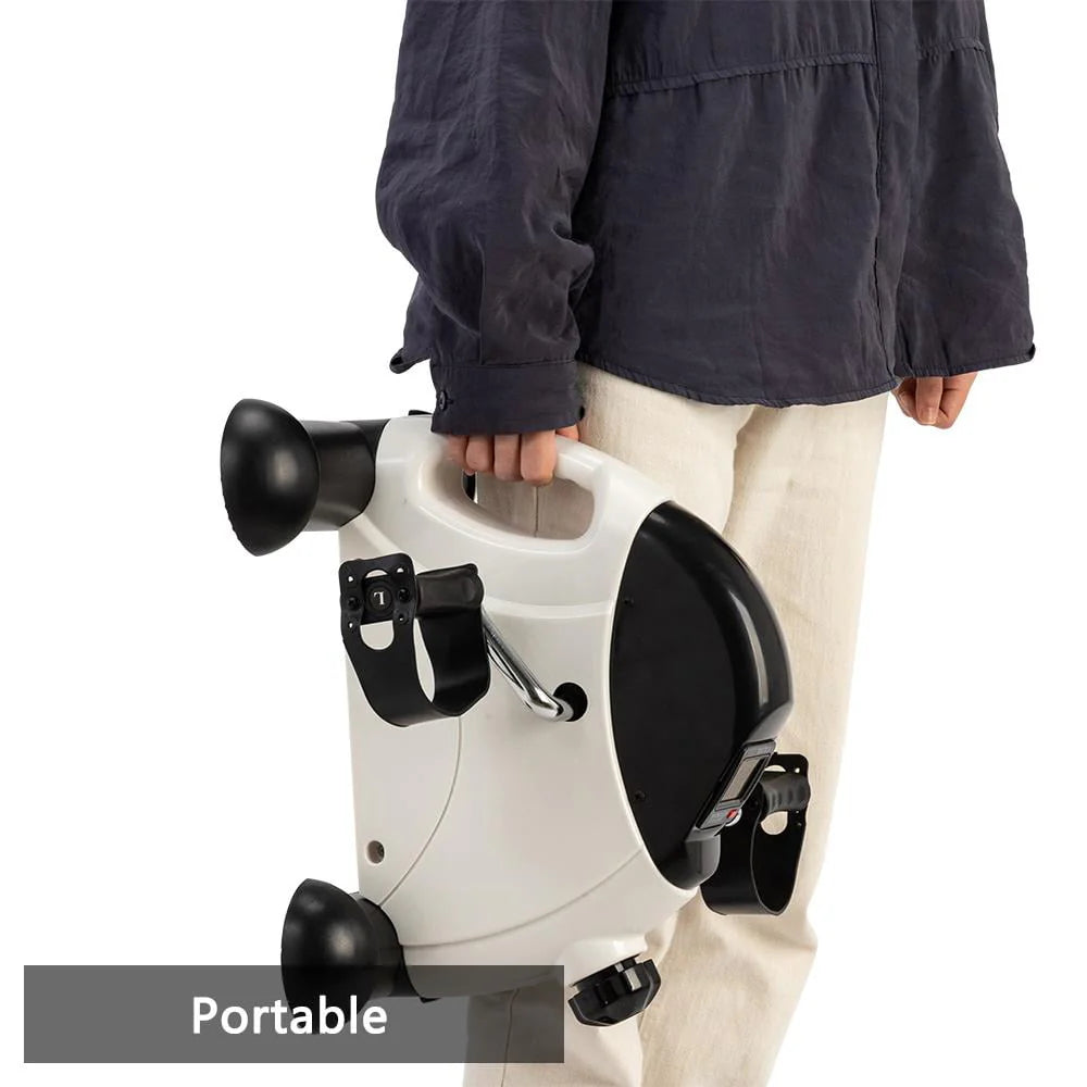 White Portable Mini Cycle Pedal Exerciser S2965
