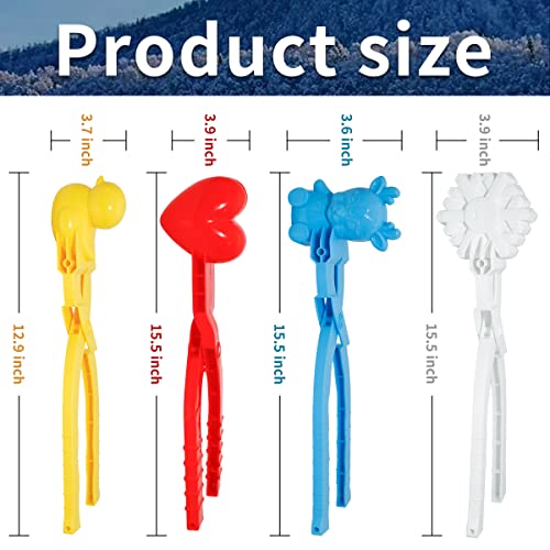 4PCS Large Size Snowball Maker Tool with Handle I91855