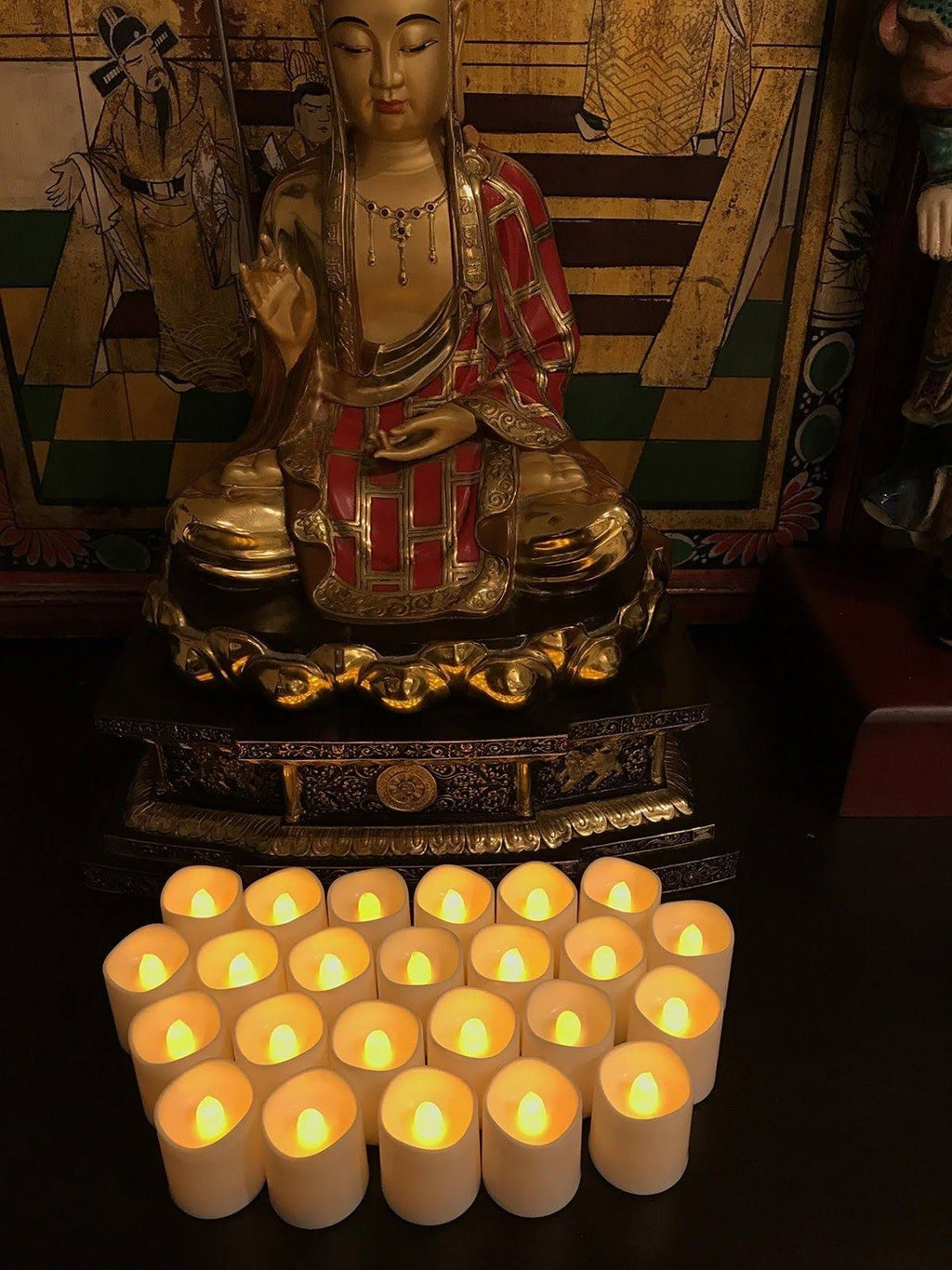 Battery-Powered Unscented LED Tea Light Candles, 24 Pack M6706