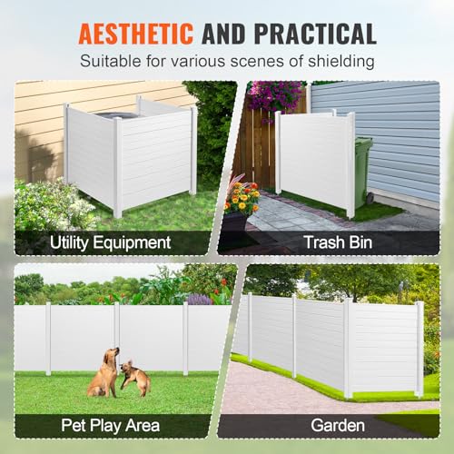 50" W x 50" H 2-Panel Vinyl Privacy Fence G738345