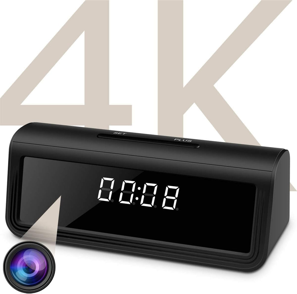 4K Hidden WiFi Clock Camera with Night Vision O763303