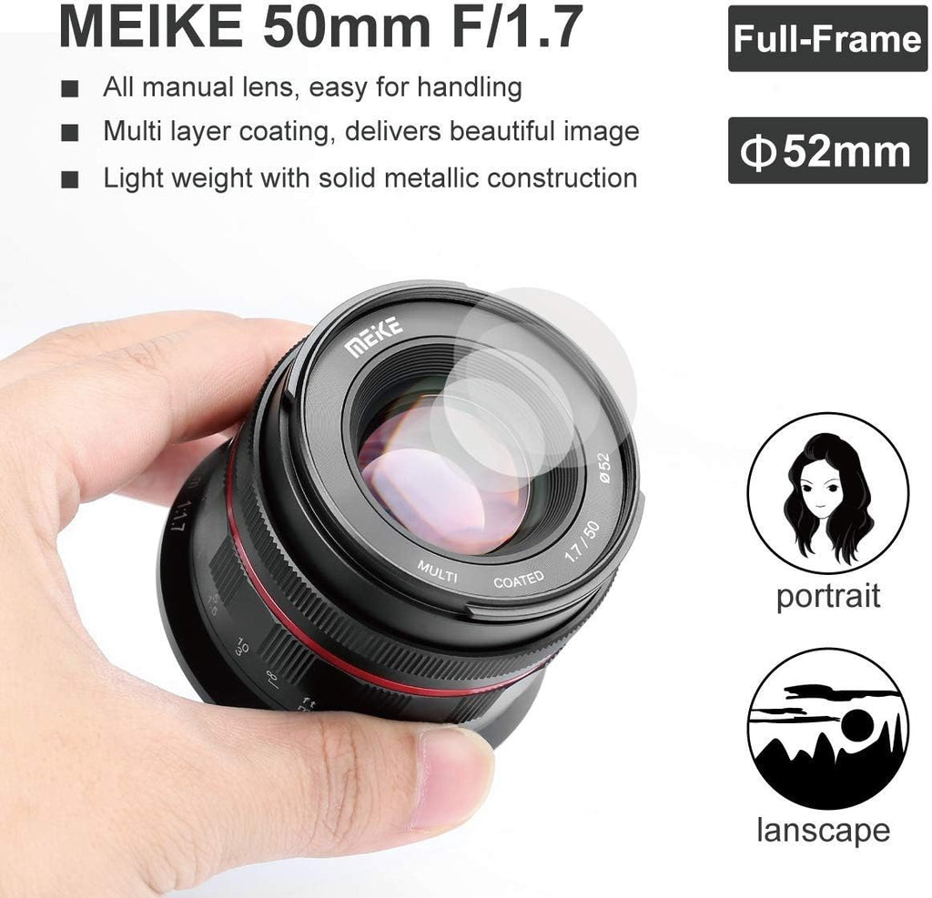50mm F1.7 Full Frame Manual Focus Prime Lens F262354