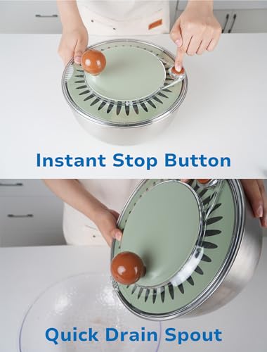 5.3 Qt Stainless Steel Salad Spinner G900