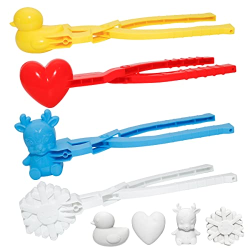 4PCS Large Size Snowball Maker Tool with Handle I91855