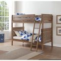 Wooden Twin Bunk Bed Antique Oak Brown M695