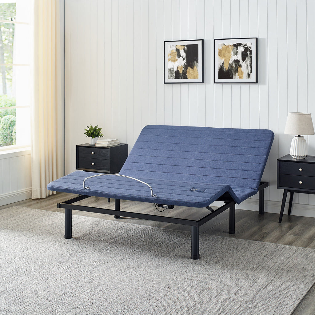 Queen Adjustable Metal Platform Bed Base with Wireless Remote Control M239647