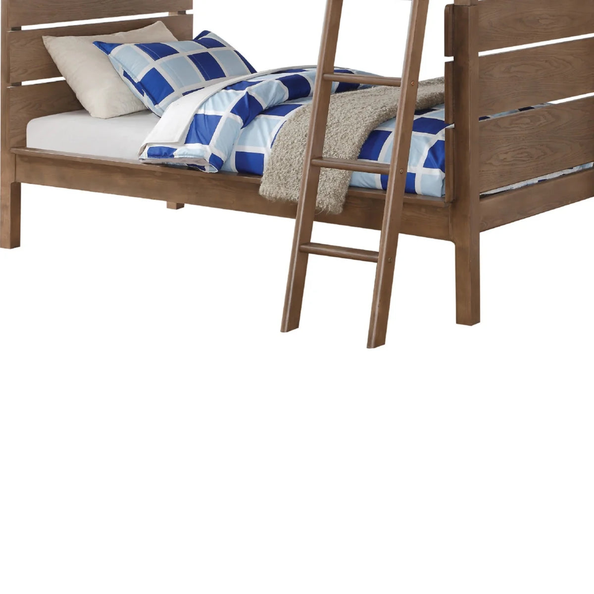 Wooden Twin Bunk Bed Antique Oak Brown M695