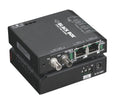 Black Box Hardened Media Converter Switch 12-VDC - RJ-45 to ST Multi-Mode Fiber Media Converter - 100 Mbps F9450