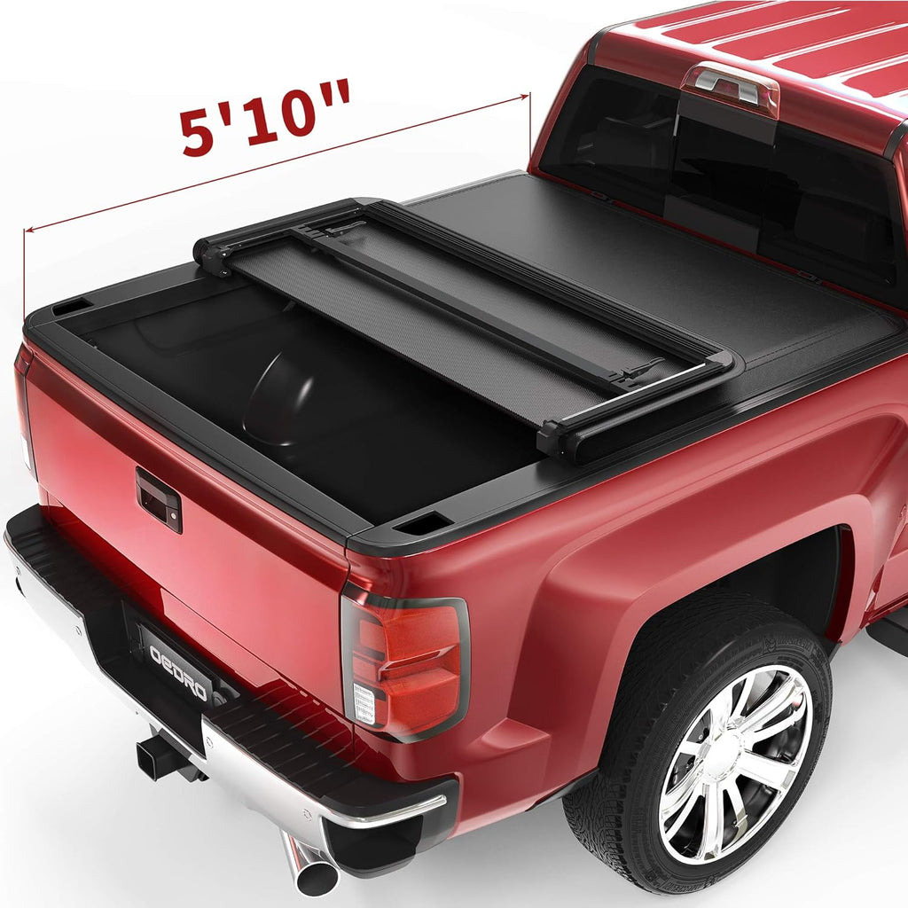 Quad Fold Tonneau Cover Soft Truck Bed Cover Y5195