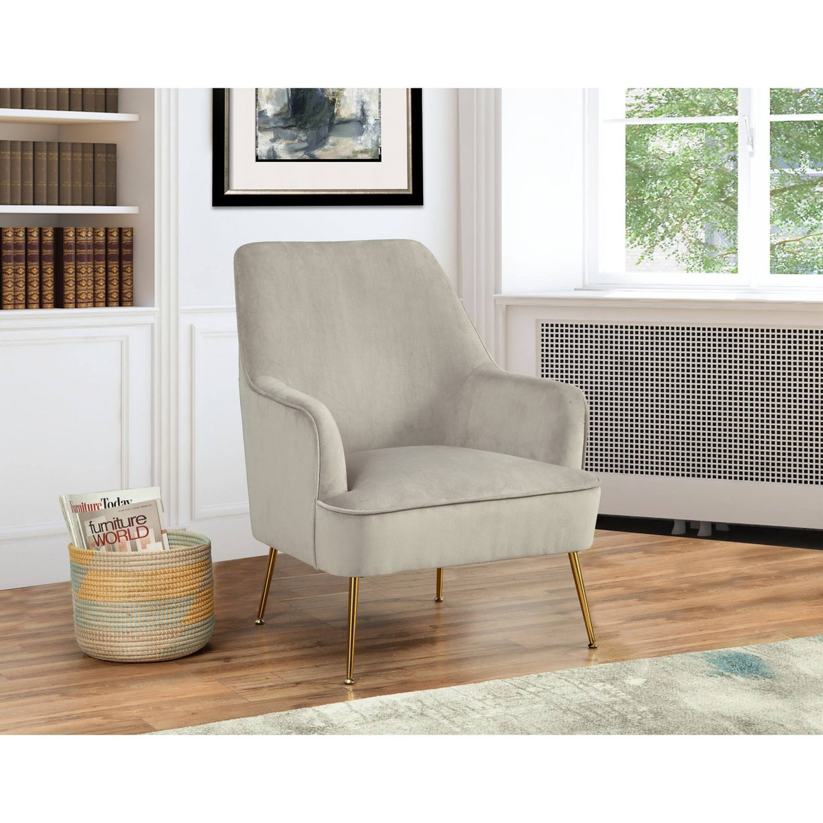 Pink Gold Leisure Chair V9728