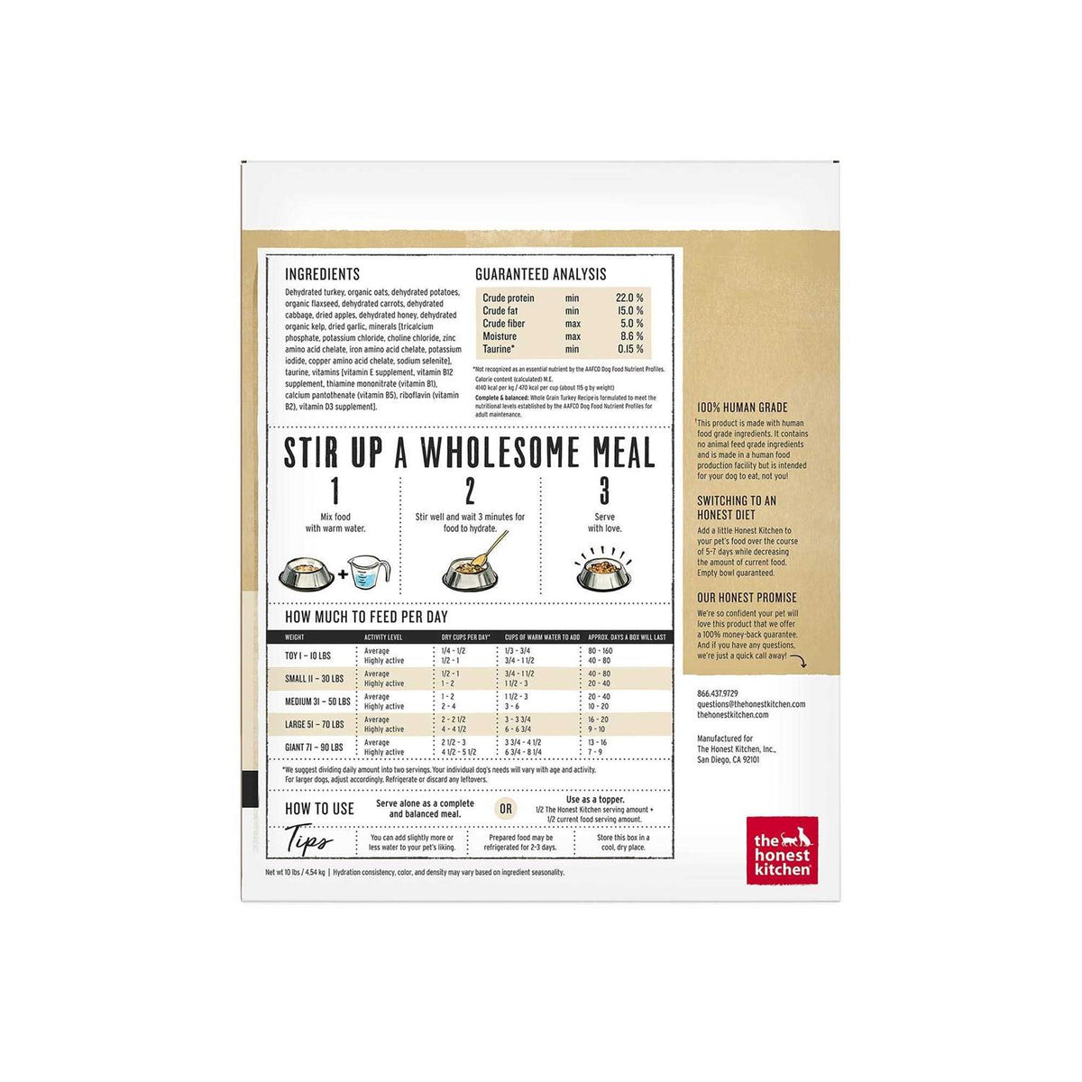 Dehydrated Whole Grain Dog Food Turkey J43135