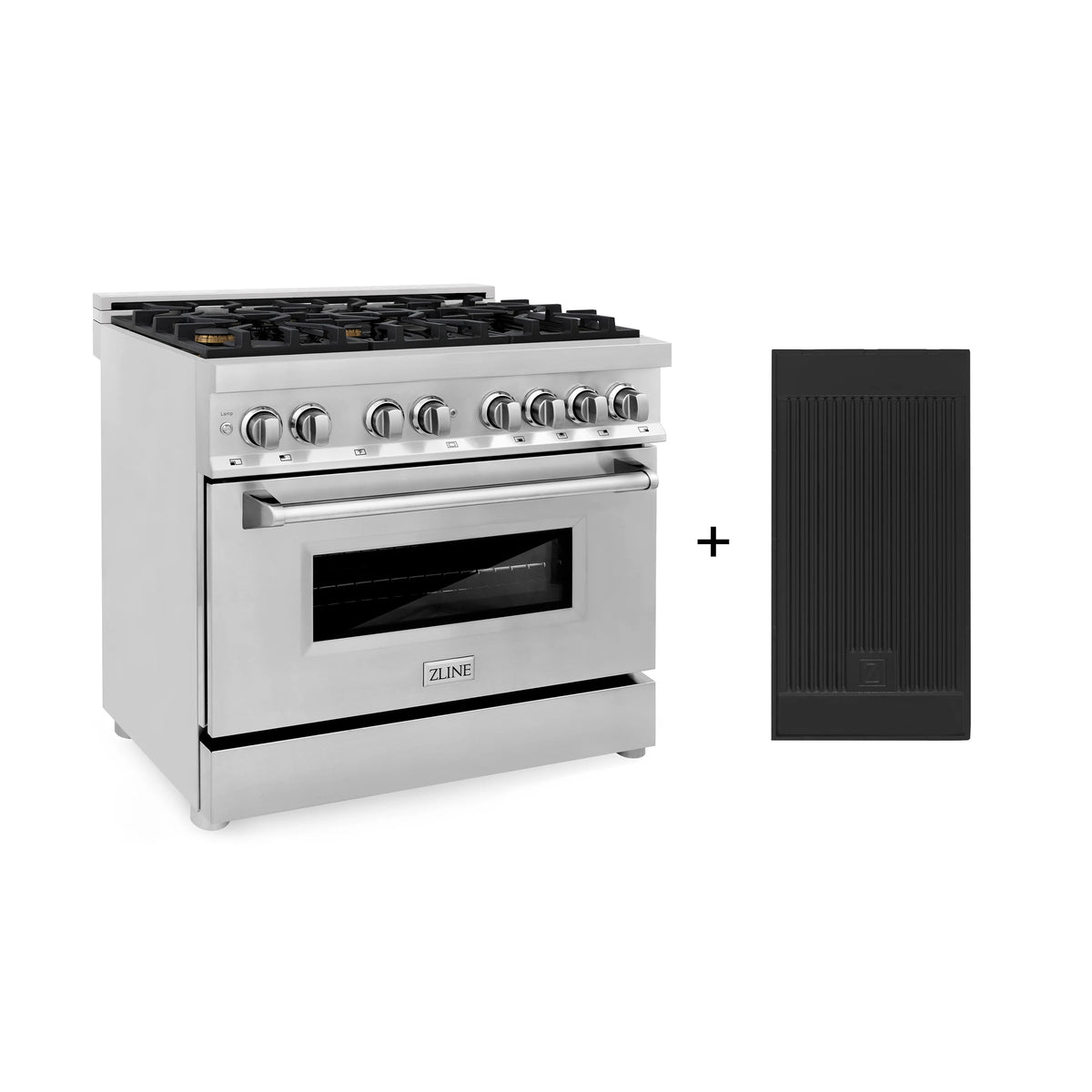 36 4.6 cu. ft. Gas Burner Electric Oven with Griddle Stainless Steel B613