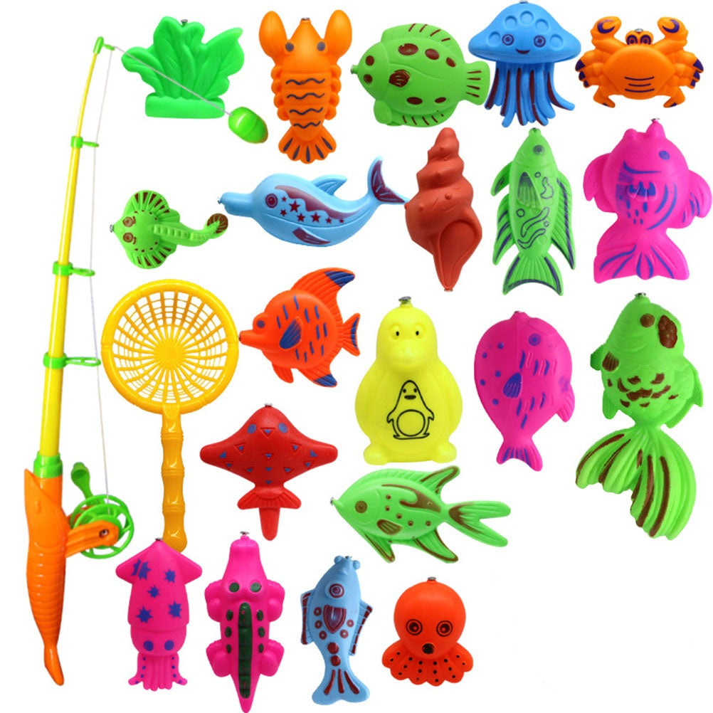 22pcs Magnetic Fishing Game Set with Rod and Net S945