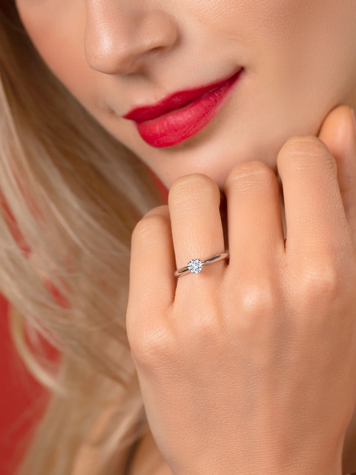 14K White Gold Solitaire Engagement Ring D779646