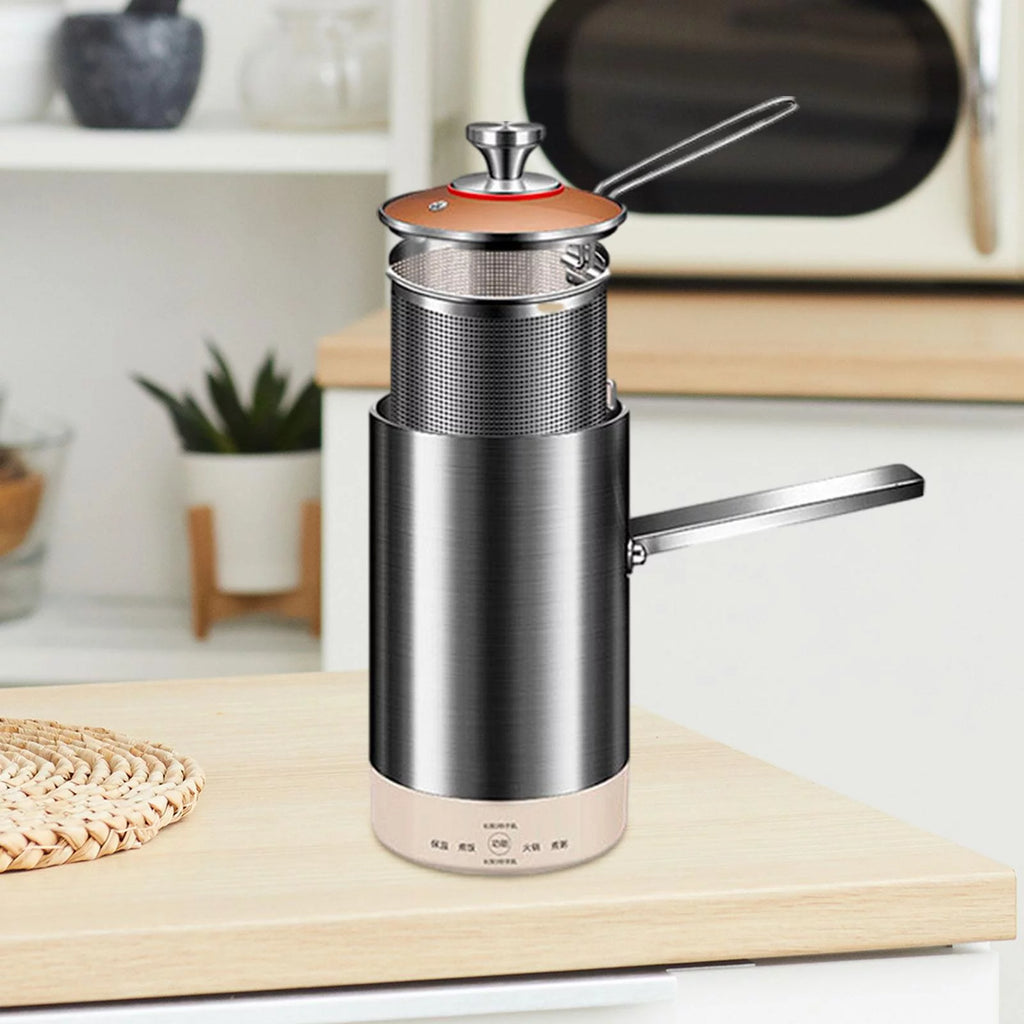 Electric Deep Fryer Pot with Lid and Hook I37893