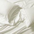 King / Ivory Striped Sheet Set A639