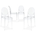 Clear Ghost Side Chair Set of 4 U79806