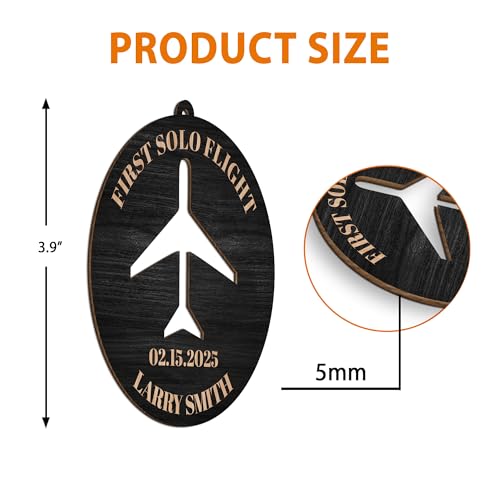 Wooden Airplane Christmas Tree Ornament K3408