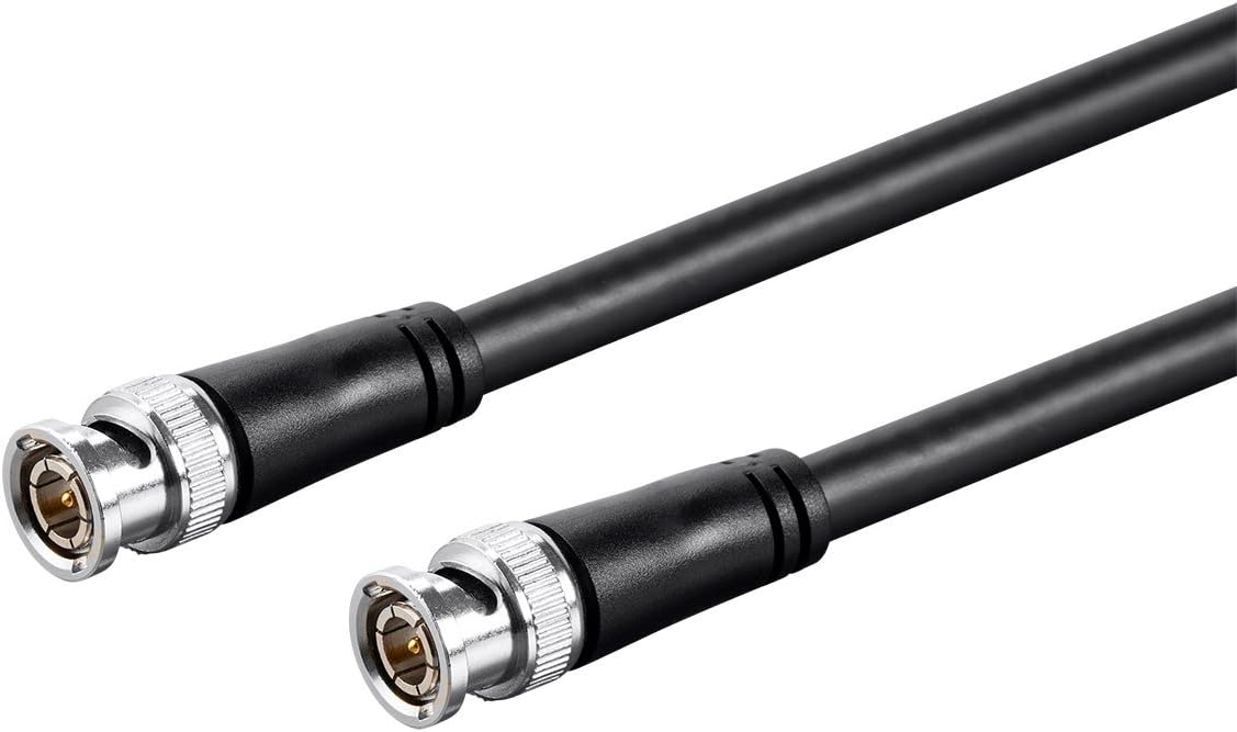 25 Feet Black RG6 BNC Cable F7727