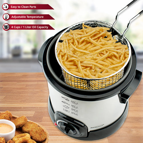1 Liter Stainless Steel Electric Deep Fryer O51783