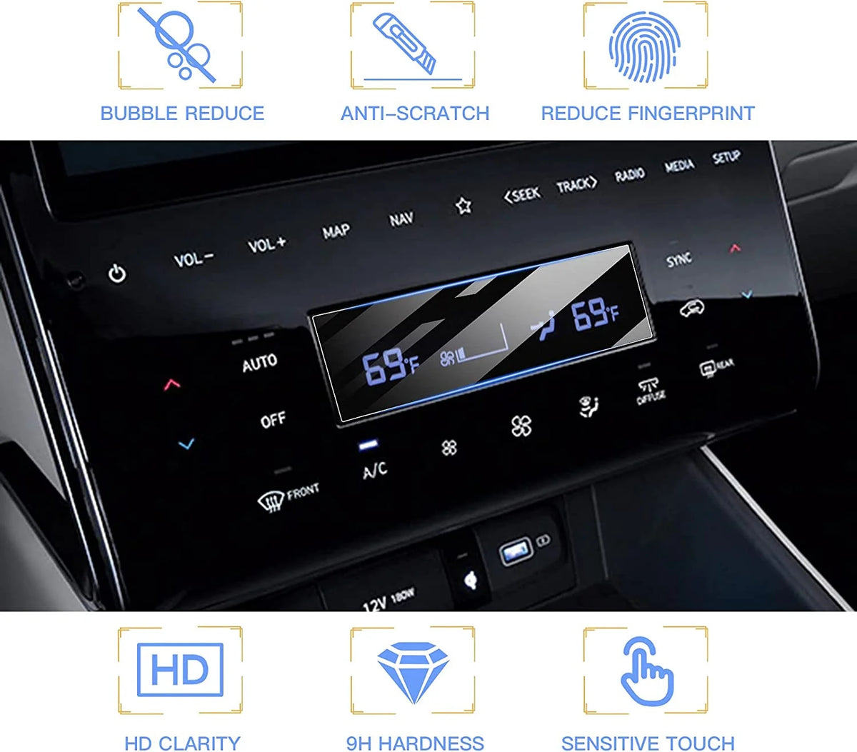 Glass Screen Protector for Infotainment Display D3321