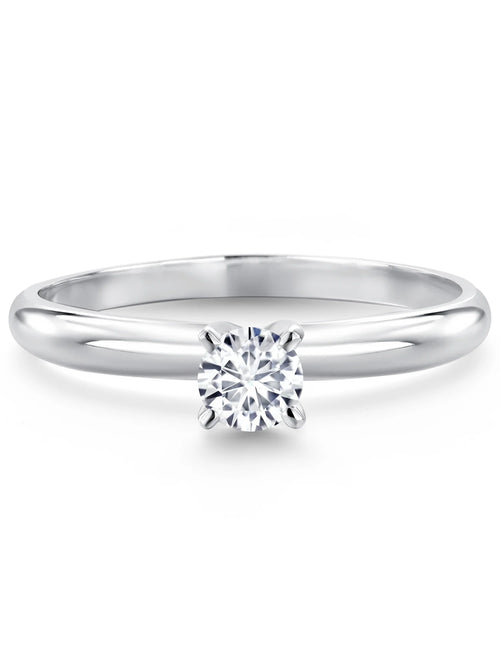 14K White Gold Solitaire Engagement Ring D779646