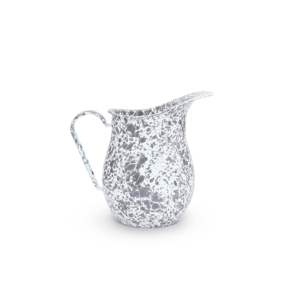 Grey & White Marble Enamelware Pitcher L508