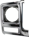 Chrome & Painted Dark Argent Headlight Door for Chevy C10 C20 C30 1979 1980 Passenger Side Pack of 2 T1105