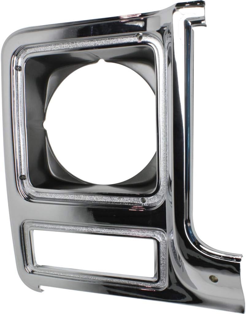 Chrome & Painted Dark Argent Headlight Door for Chevy C10 C20 C30 1979 1980 Passenger Side Pack of 2 T1105