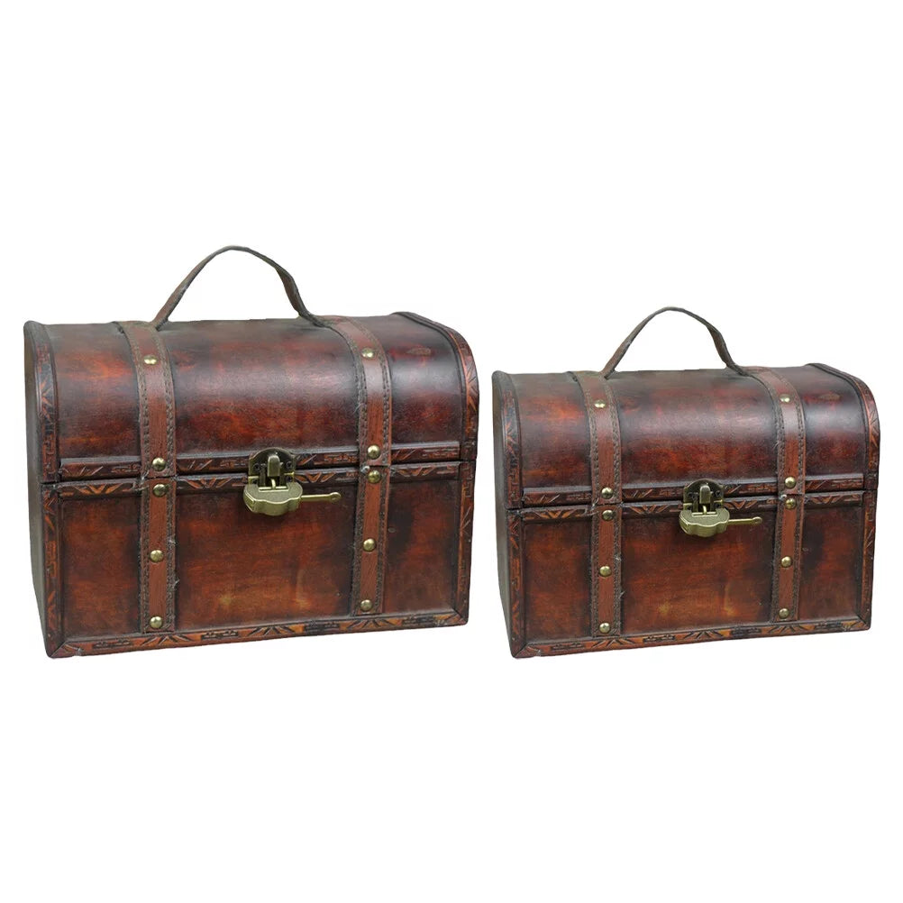 2Pcs Wooden Storage Cases B937