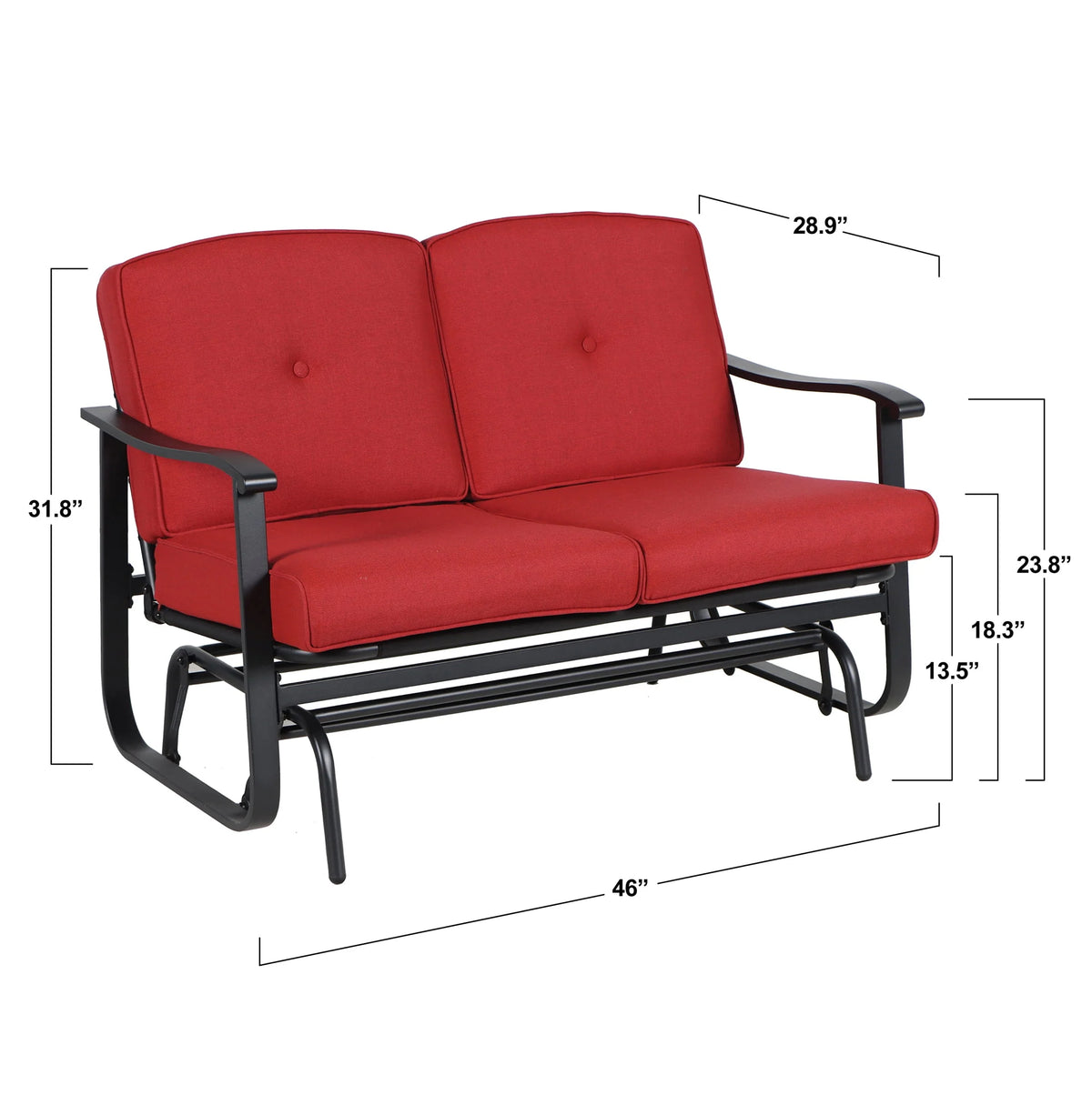 Steel Outdoor Glider Bench V24615