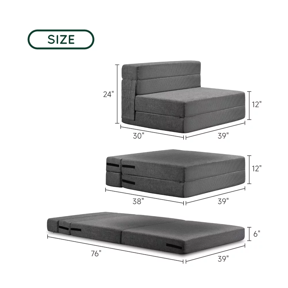 Adjustable Memory Foam Folding Sofa Bed D23433