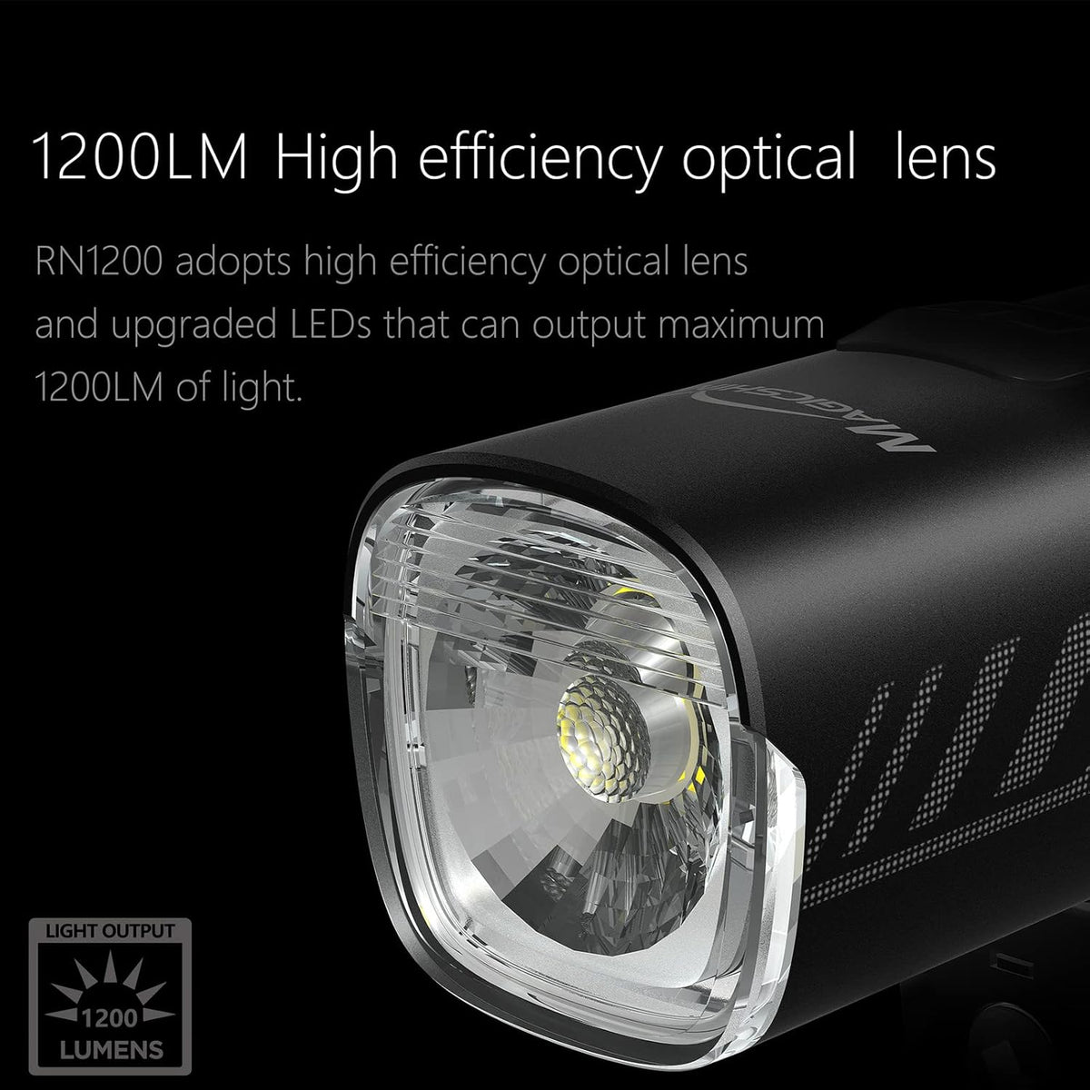 Bike Headlight with CREE LED, IPX7, 4000mAh Battery, Pack of 2 U160284