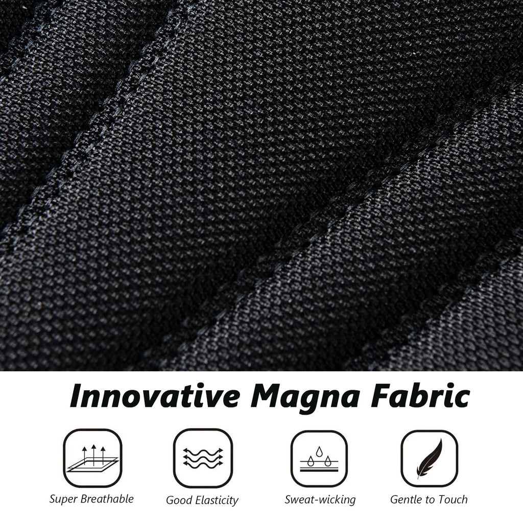 Black 5 Seats Breathable Car Seat Covers Full Set P7071