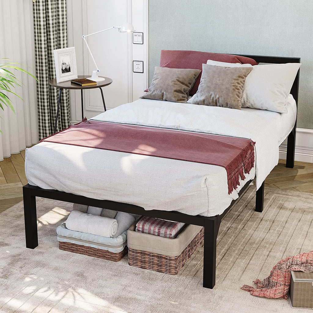 Twin Size Metal Bed Frame with Headboard O71112